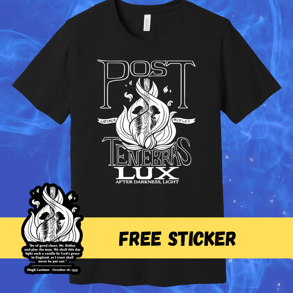 BUNDLE: Post Tenebras Lux T-shirt + Sticker