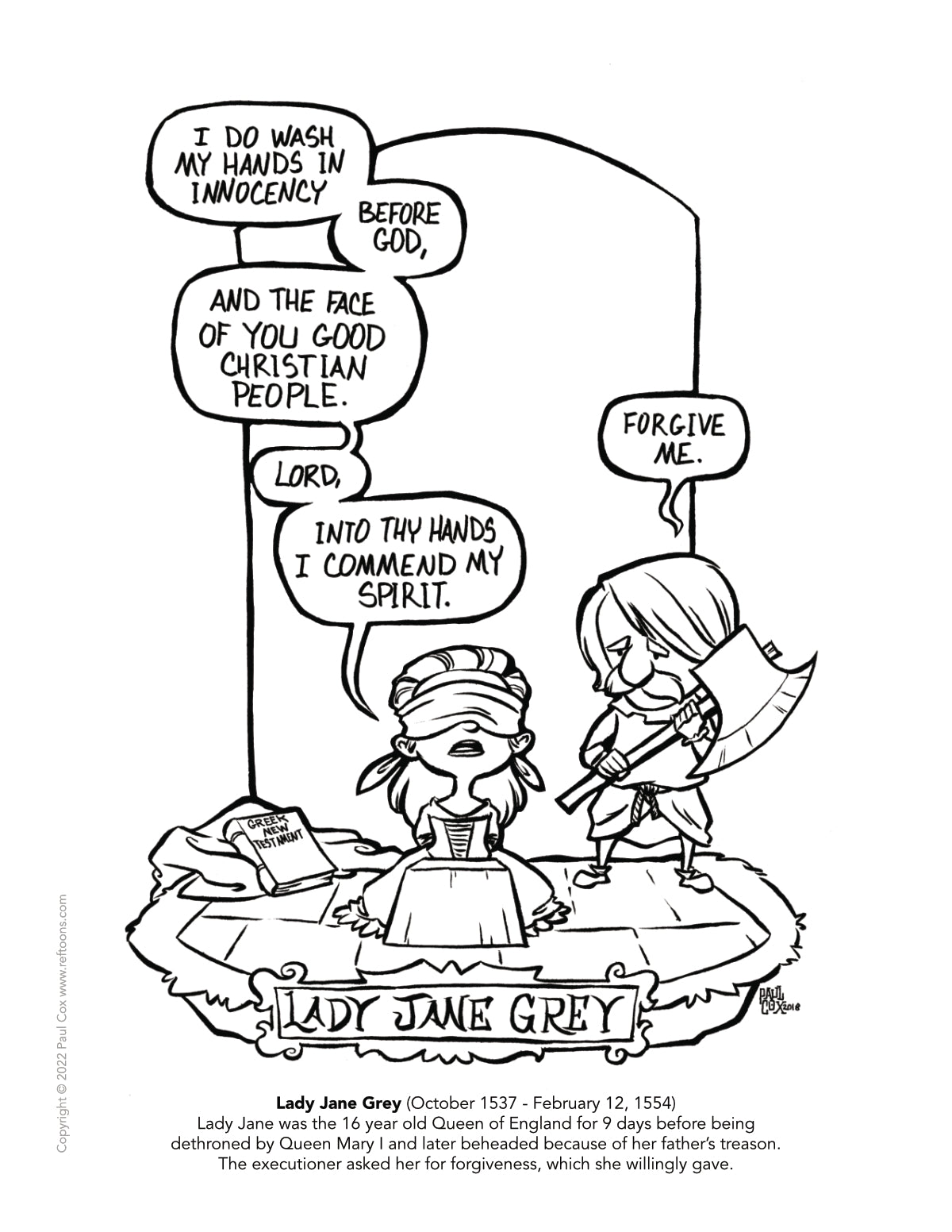 Lady Jane Gray Coloring Page PDF