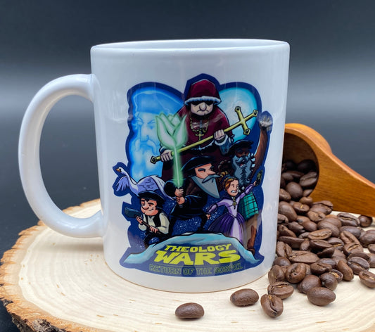 FREE STICKER + MUG: Theology Wars