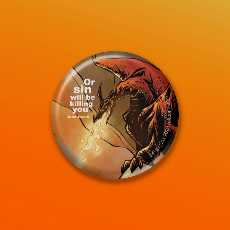 Rotating Keychain Charm: John Own, "Be Killing Sin"