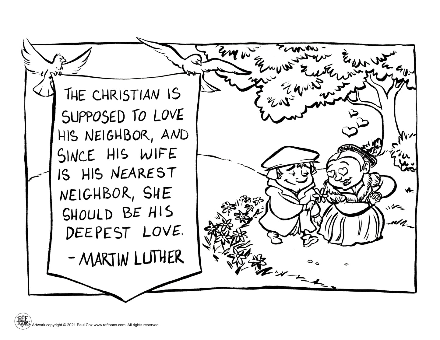Luther and Katie Nearest Neighbor Coloring Page PDF