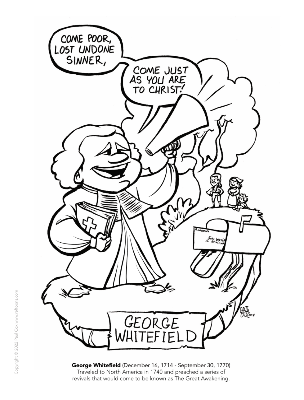 George Whitefield - Coloring Page PDF