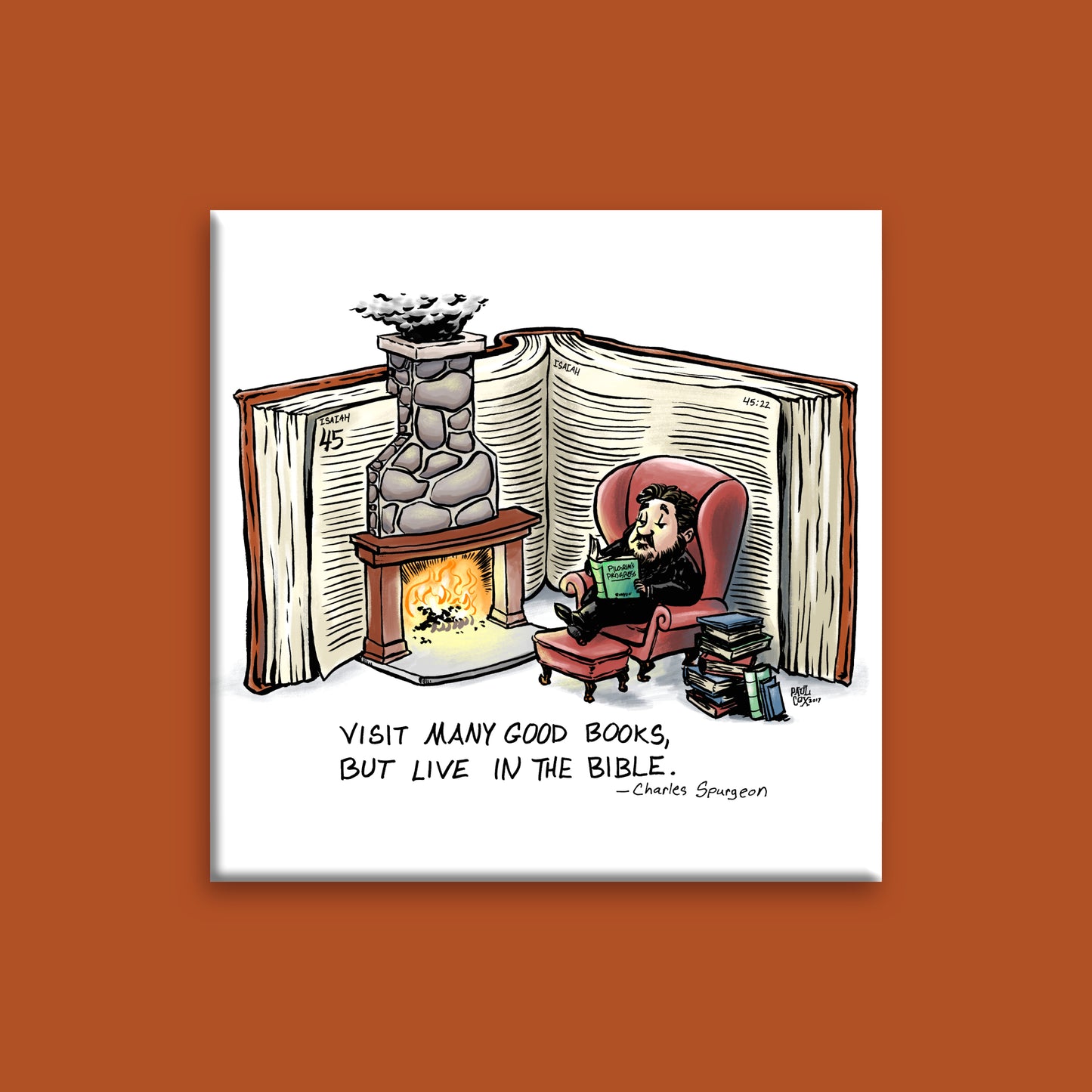 SQUARE MAGNET: Live in the Bible (Spurgeon)