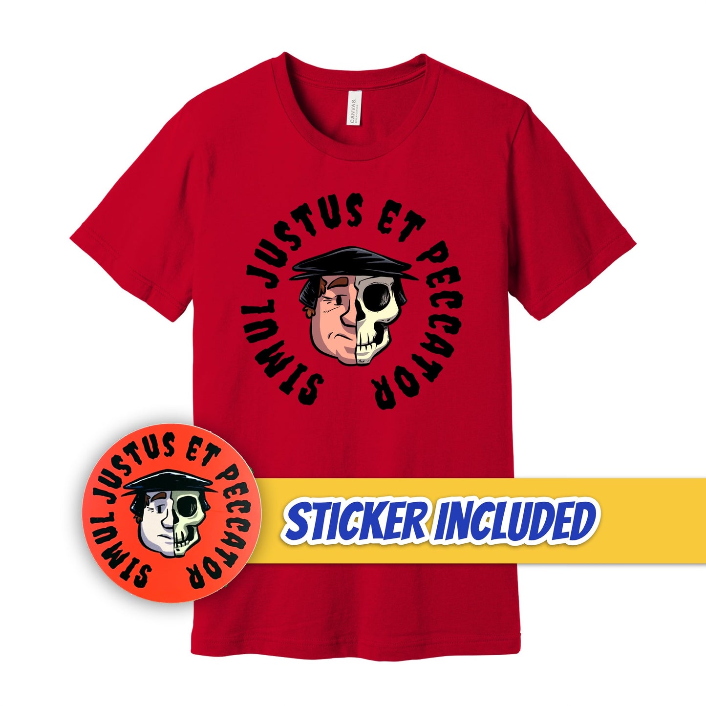 BUNDLE: Luther Simul Justus Et Peccator T-Shirt + Sticker