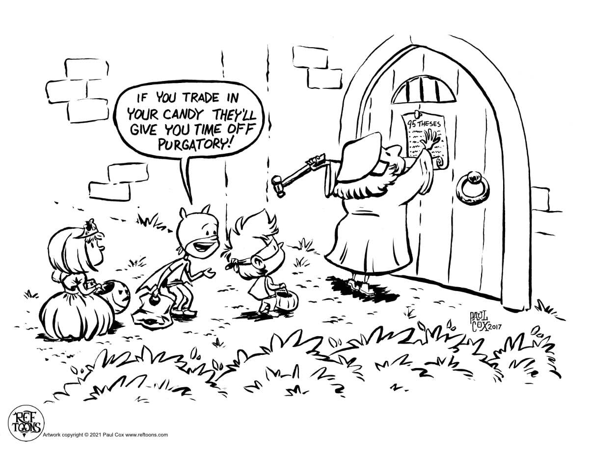 Luther Hammering Thesis Coloring Page PDF