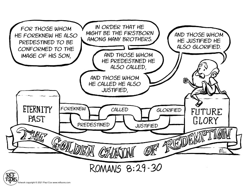 Romans Road Romans 8:29-30 Coloring Page PDF