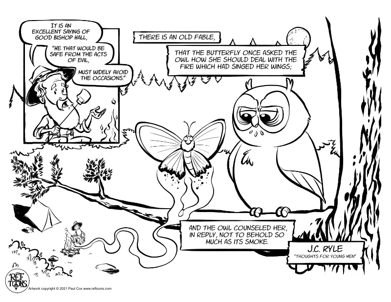JC Ryle Owl Coloring Page PDF