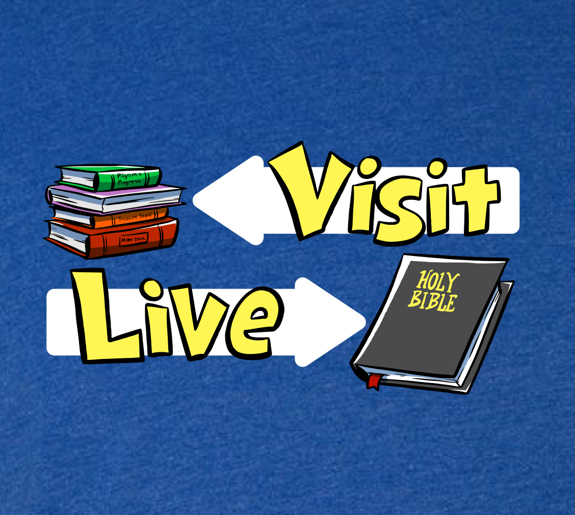 BUNDLE: Visit Many Good Books T-Shirt + Sticker
