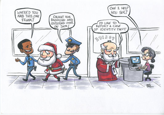 ORIGINAL ART: St. Nicholas Identity Theft