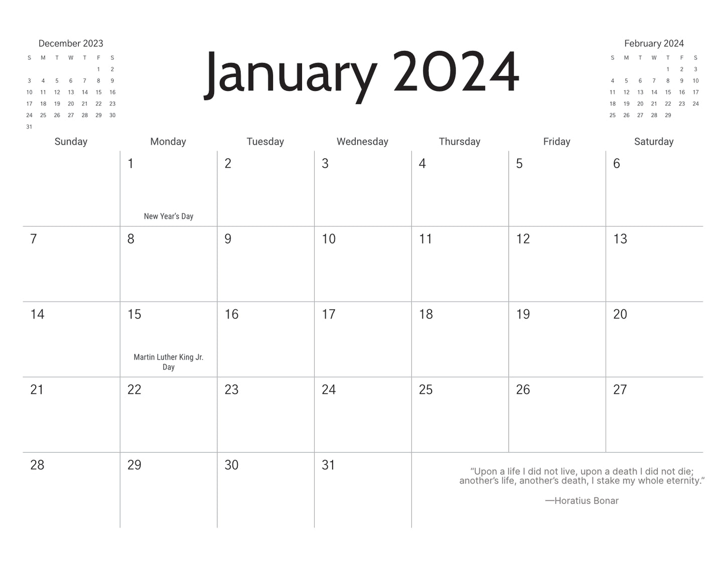 2024 RefToons 12-Month Calendar