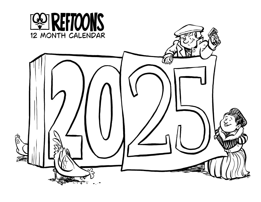 Free 2025 Calendar Cover Coloring Page RefToons