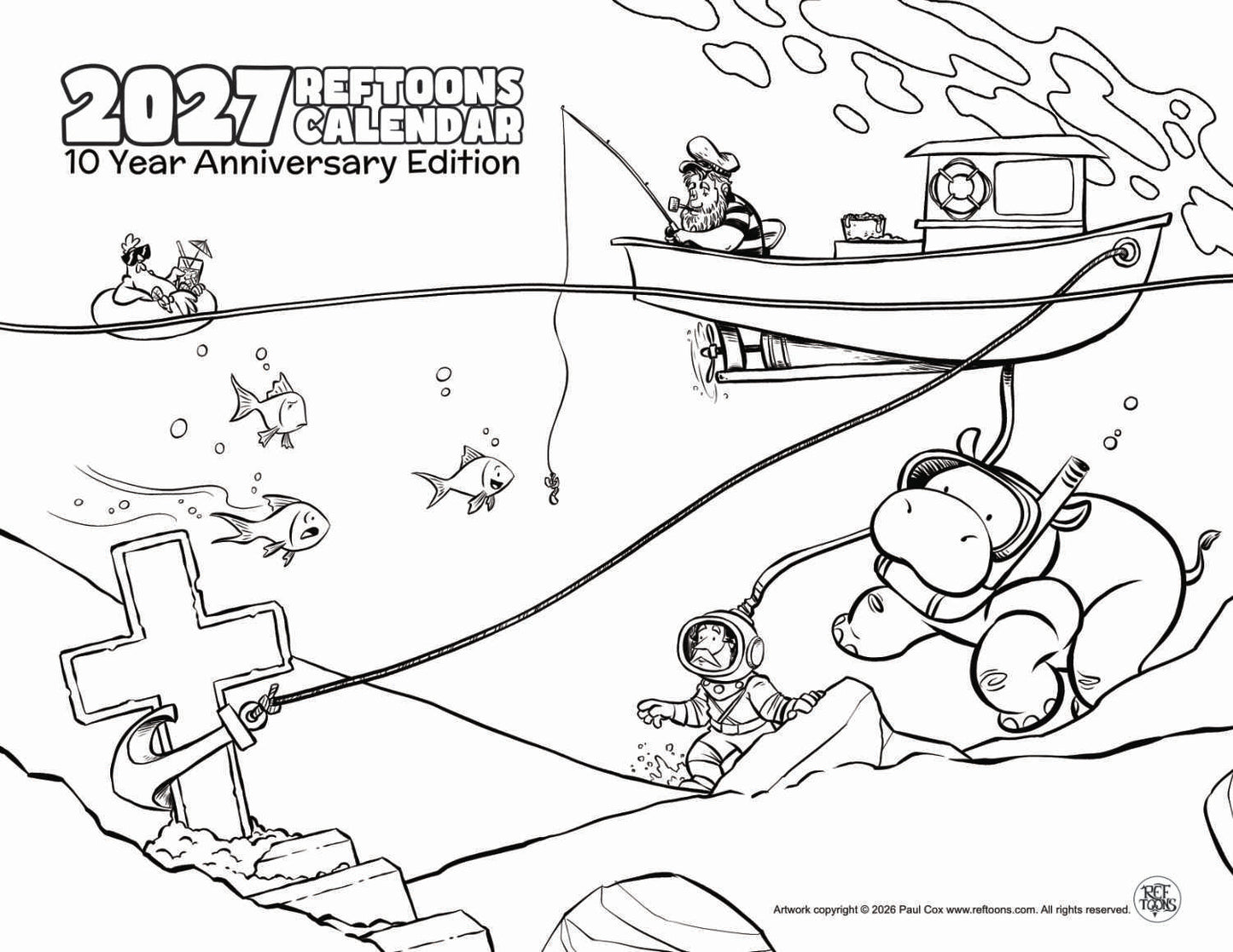 2027 Calendar Coloring Page