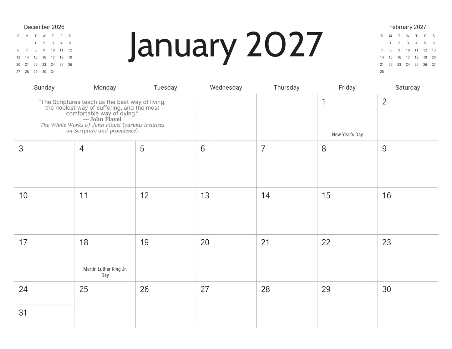 PREORDER: 2027 RefToons 12-Month WALL Calendar