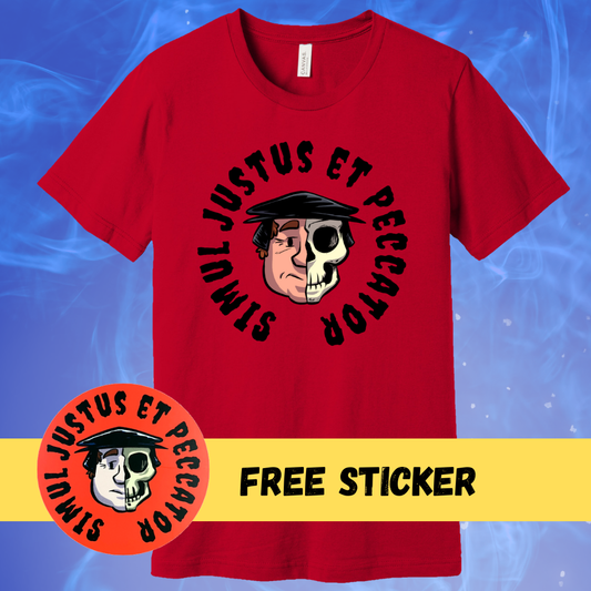 BUNDLE: Luther Simul Justus Et Peccator T-Shirt + Sticker