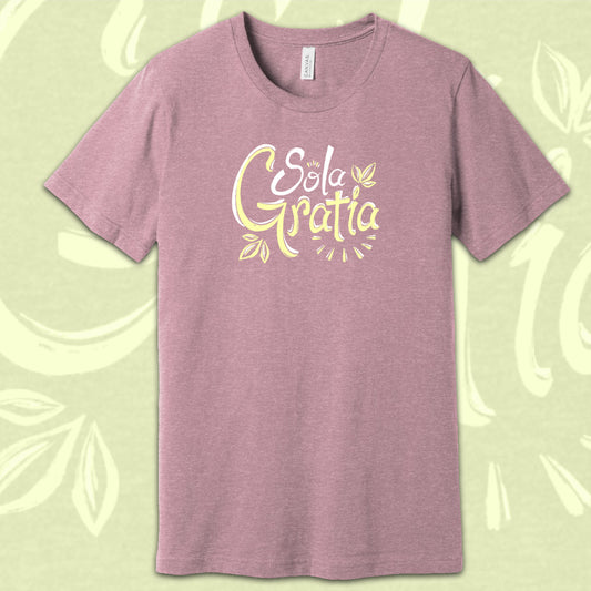 T-Shirt: Sola Gratia (Orchid)