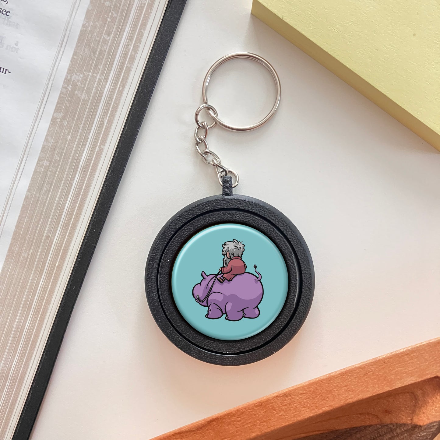Rotating Keychain Charm: Augustine of Hippo