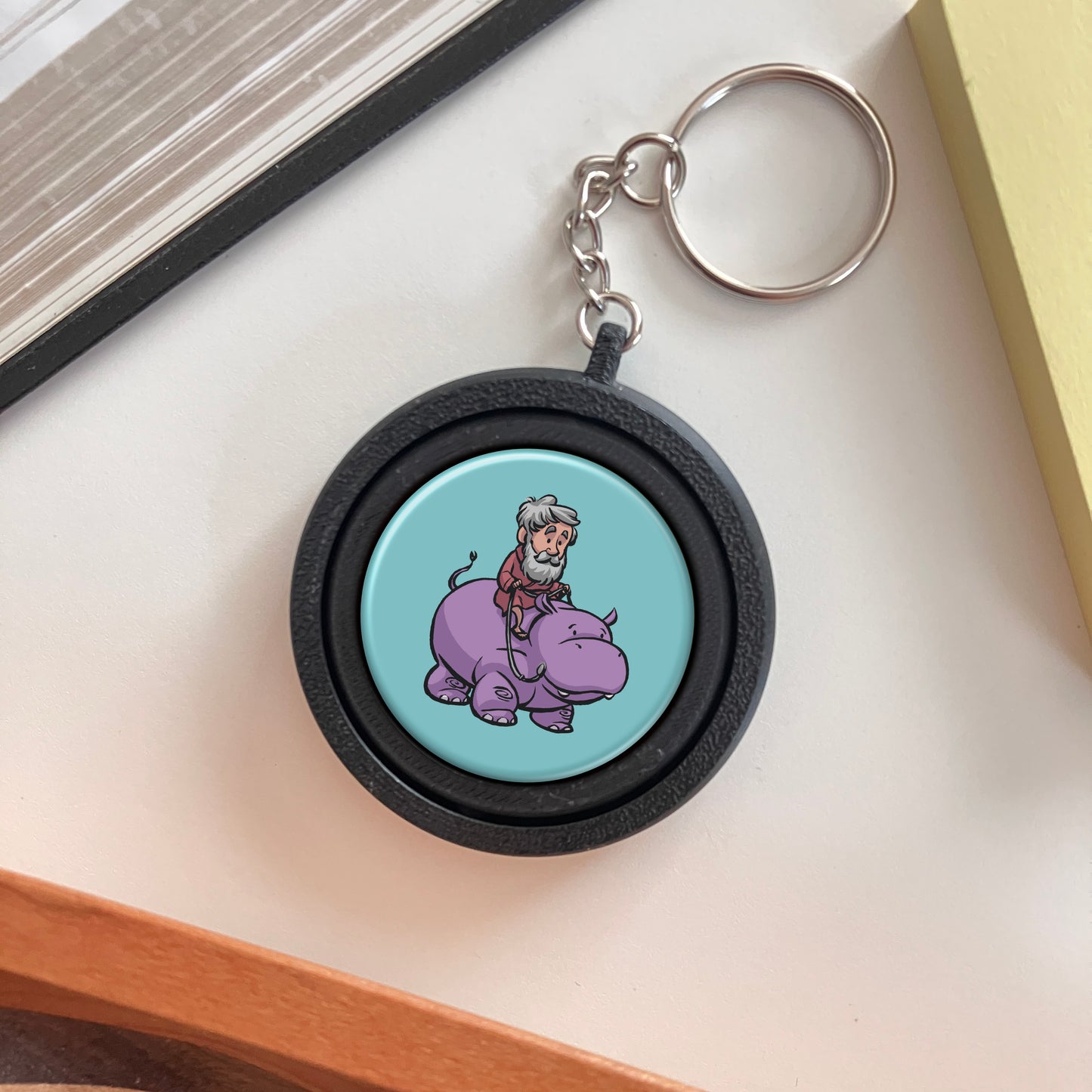 Rotating Keychain Charm: Augustine of Hippo
