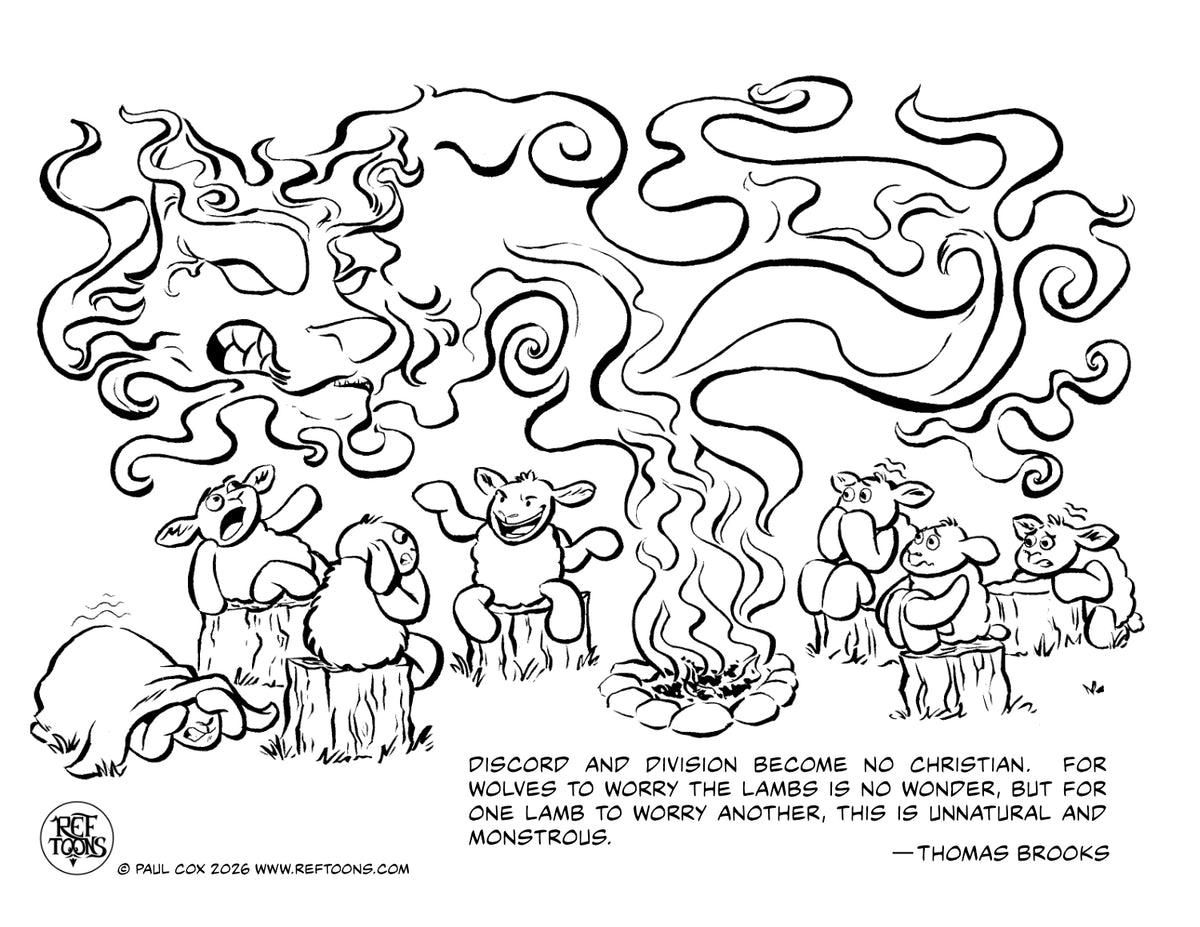 Thomas Brooks - Sheep Coloring Page PDF