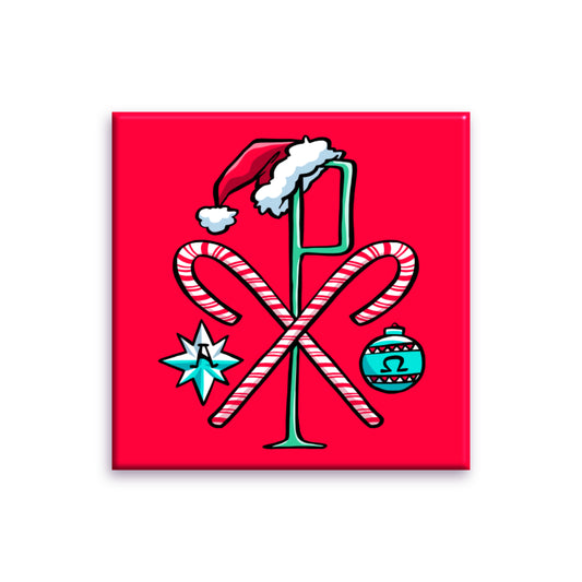 SQUARE MAGNET: Christmas Chi Rho