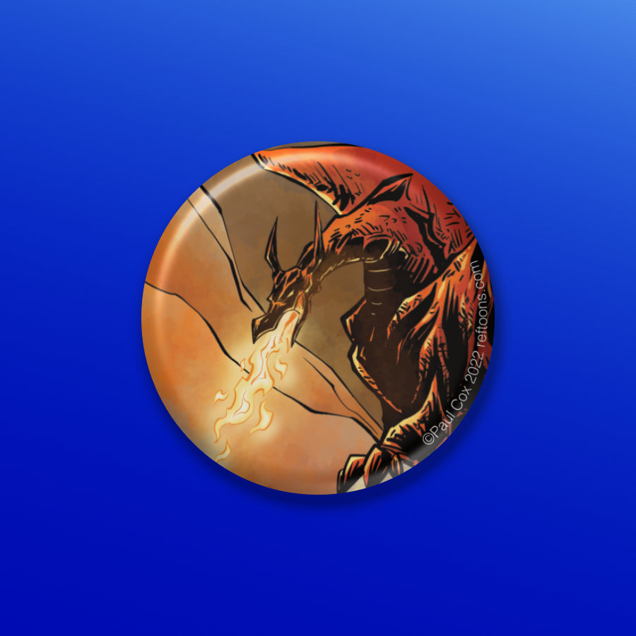 BUTTON:  Fire Breathing Dragon