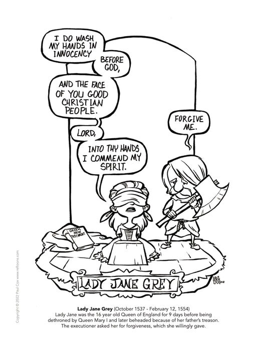 Lady Jane Gray Coloring Page PDF