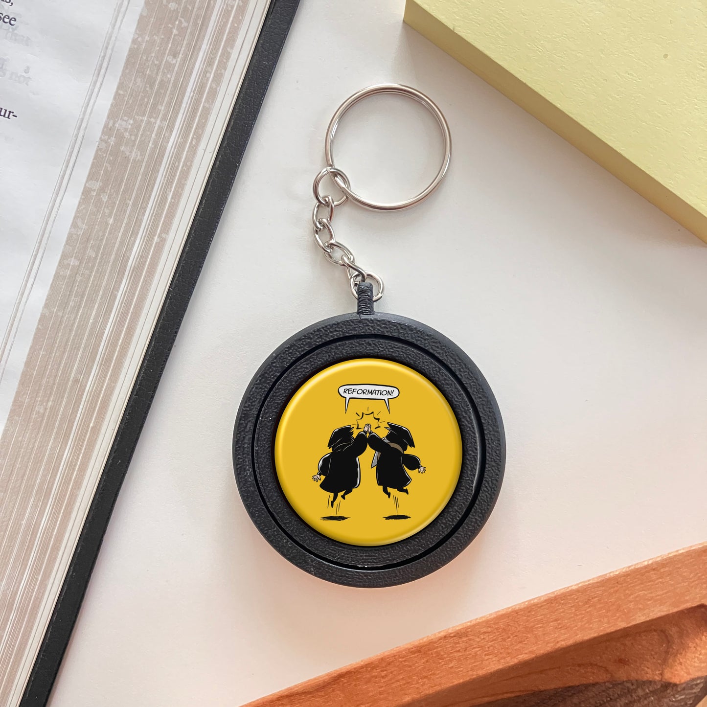Rotating Keychain Charm: Reformation High Five