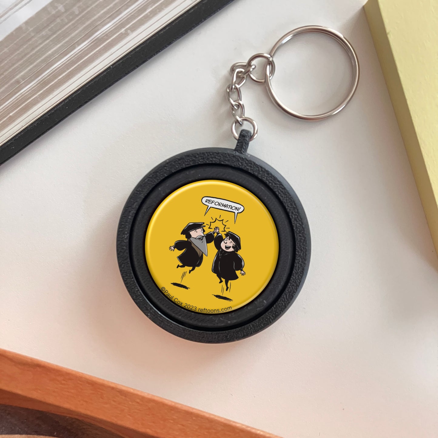 Rotating Keychain Charm: Reformation High Five