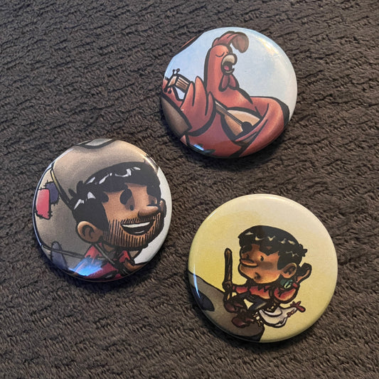 3 Random Buttons from The Pilgrim's Progress: A Poetic Journey