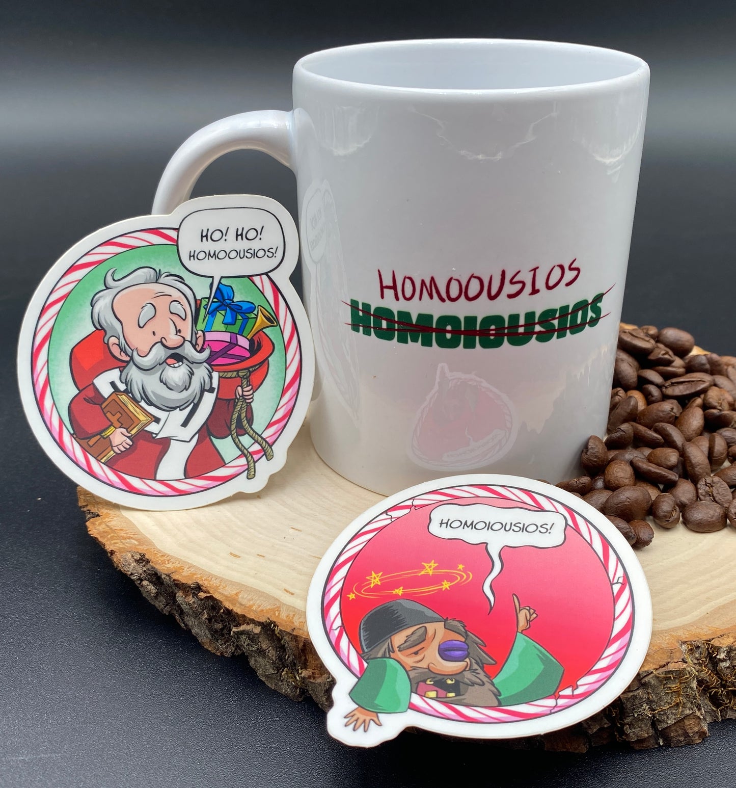 2 FREE STICKERS + MUG: St. Nicholas vs. Arius