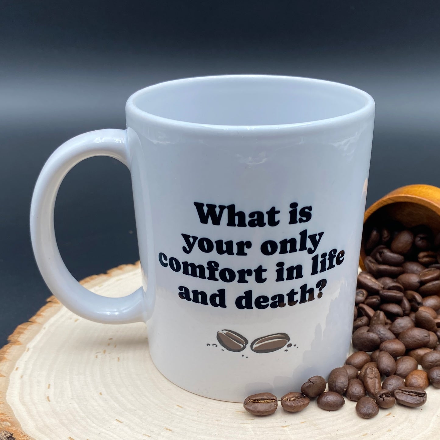Only Comfort Heidelberg Catechism Q1 Mug