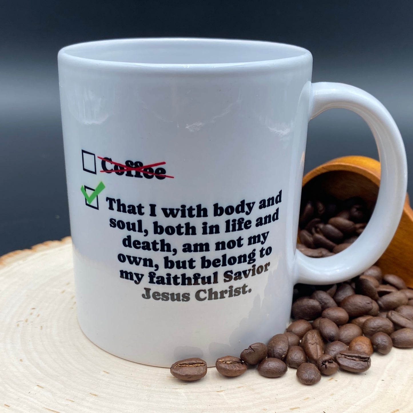 Only Comfort Heidelberg Catechism Q1 Mug