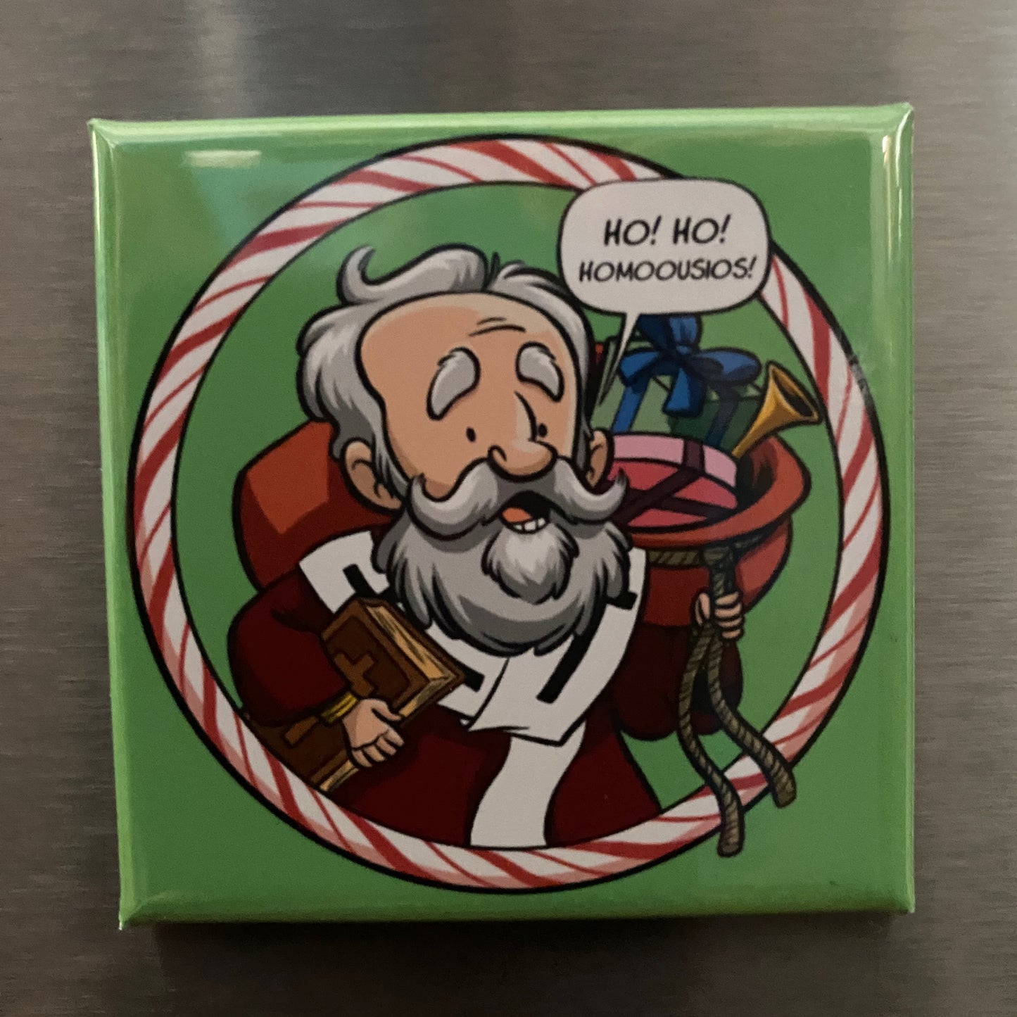 SQUARE MAGNET: St. Nicholas - Homoousios