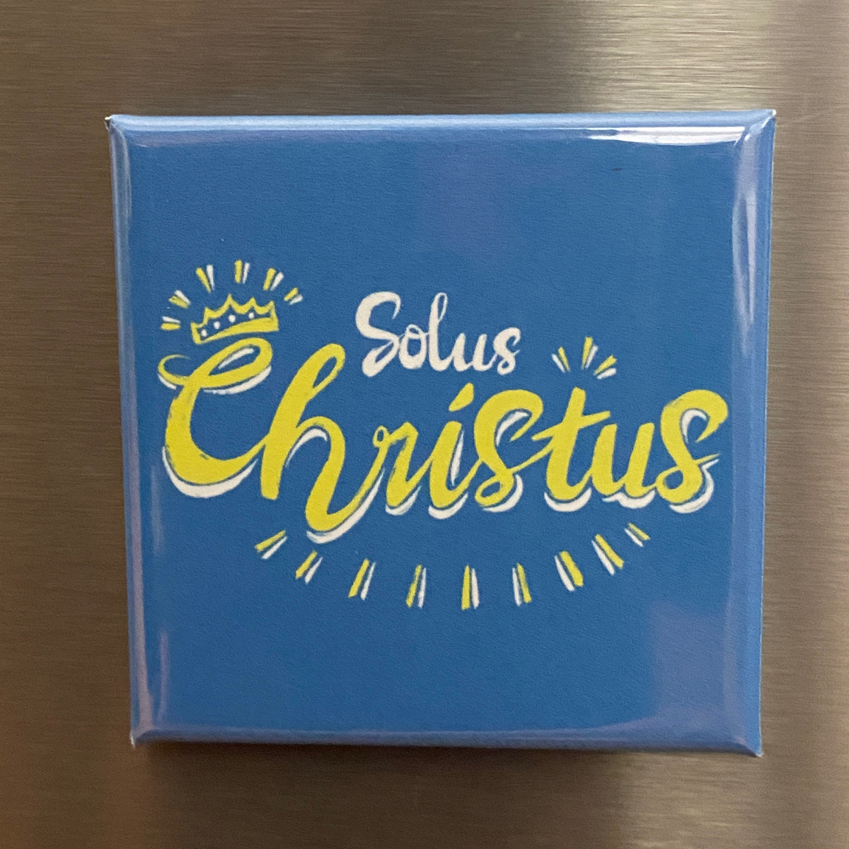 SQUARE MAGNET: Sola Christus (Christ Alone)