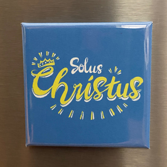SQUARE MAGNET: Sola Christus (Christ Alone)