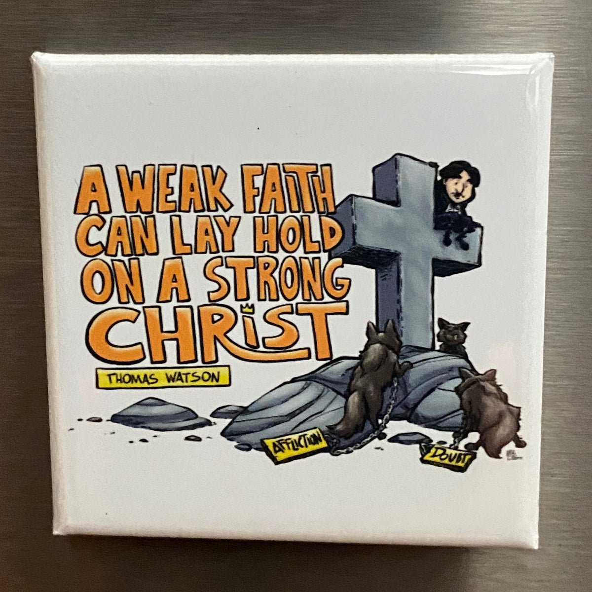 SQUARE MAGNET: Strong Christ