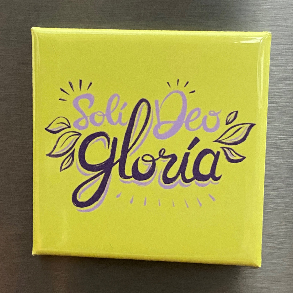 SQUARE MAGNET: Soli Deo Gloria (God Alone)