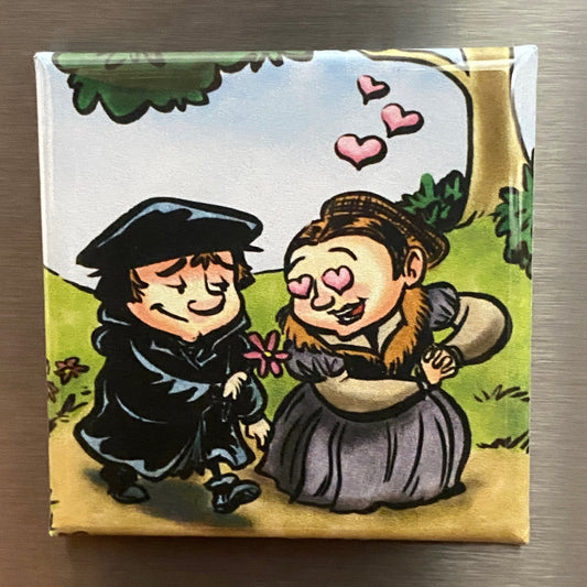 SQUARE MAGNET: Luther and Katie
