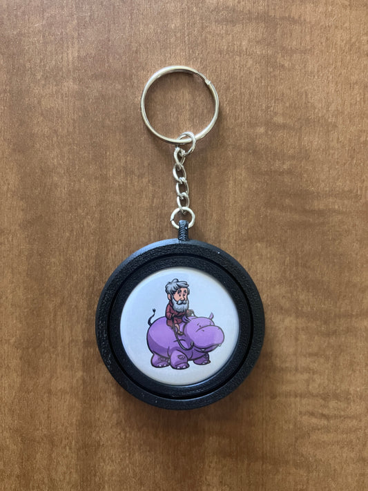 DISCOUNTED - Rotating Keychain Charm: Augustine of Hippo (too small)