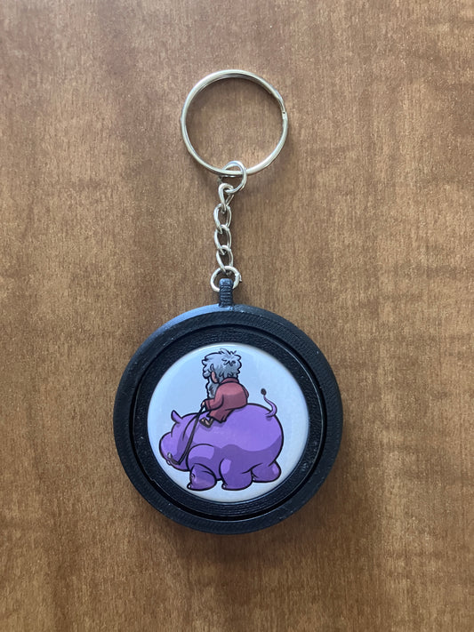 DISCOUNTED - Rotating Keychain Charm: Augustine of Hippo