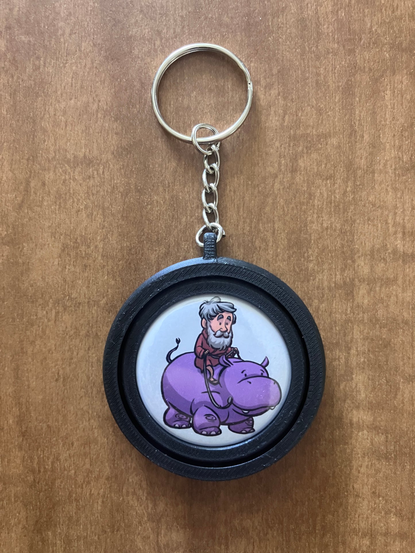 DISCOUNTED - Rotating Keychain Charm: Augustine of Hippo