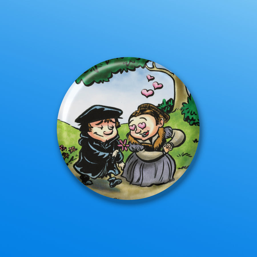 Rotating Keychain Charm: Martin and Katie Luther