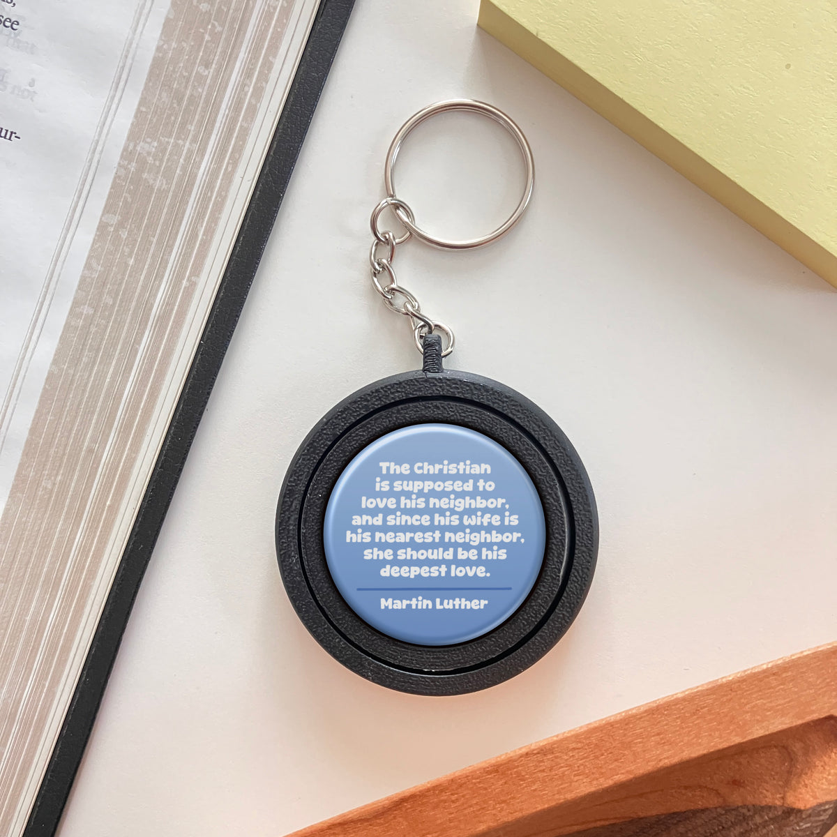 Rotating Keychain Charm: Martin and Katie Luther