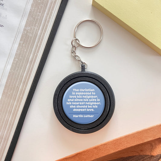 Rotating Keychain Charm: Martin and Katie Luther