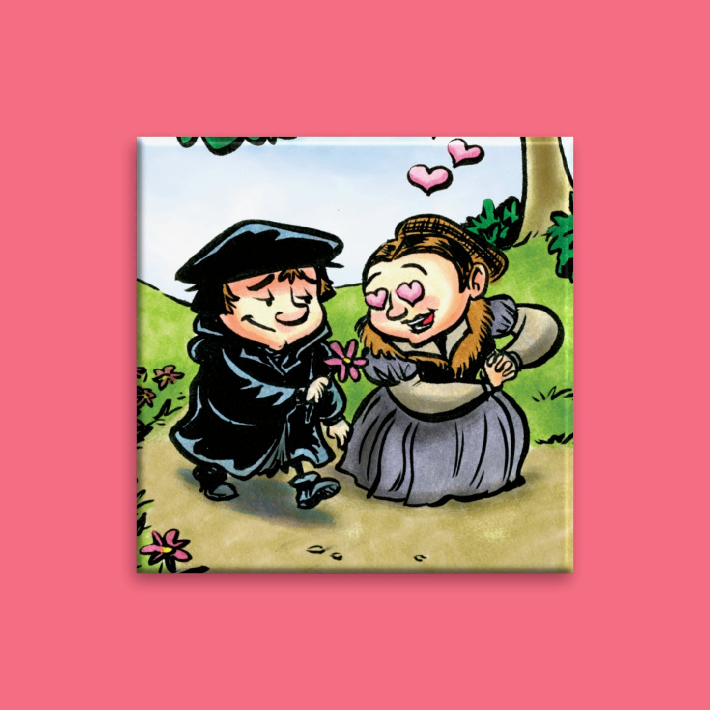 SQUARE MAGNET: Luther and Katie