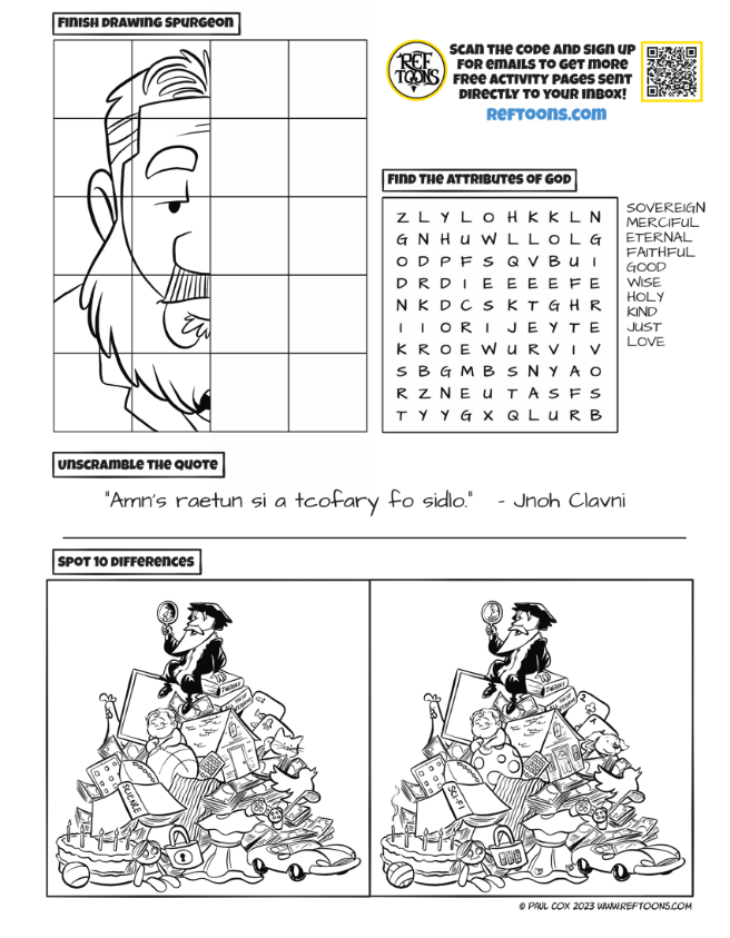 RefToons Activity Sheet 1 PDF
