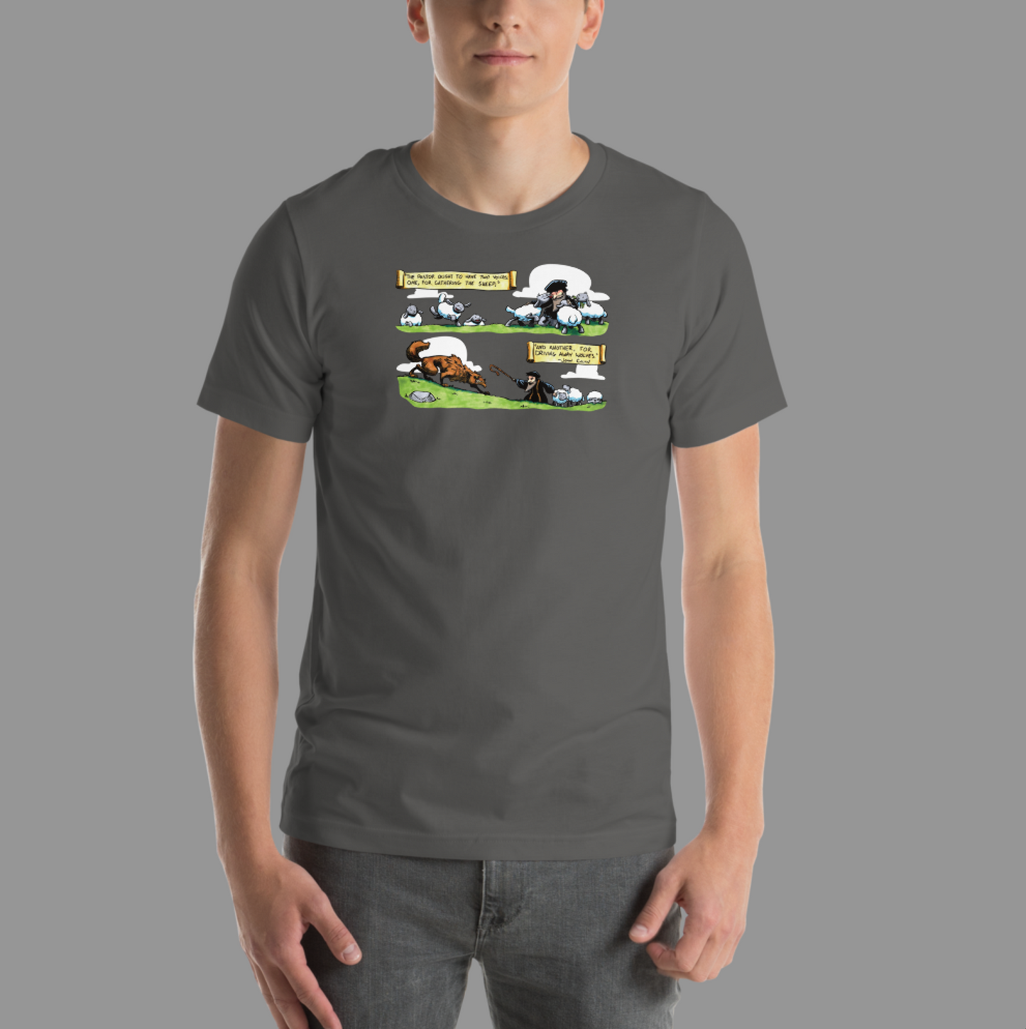 T-Shirt: John Calvin Two Voices
