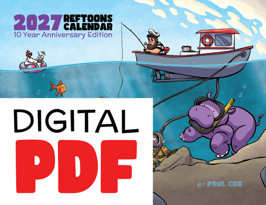 DIGITAL: 2027 RefToons 12-Month Wall Calendar (Printable PDF)