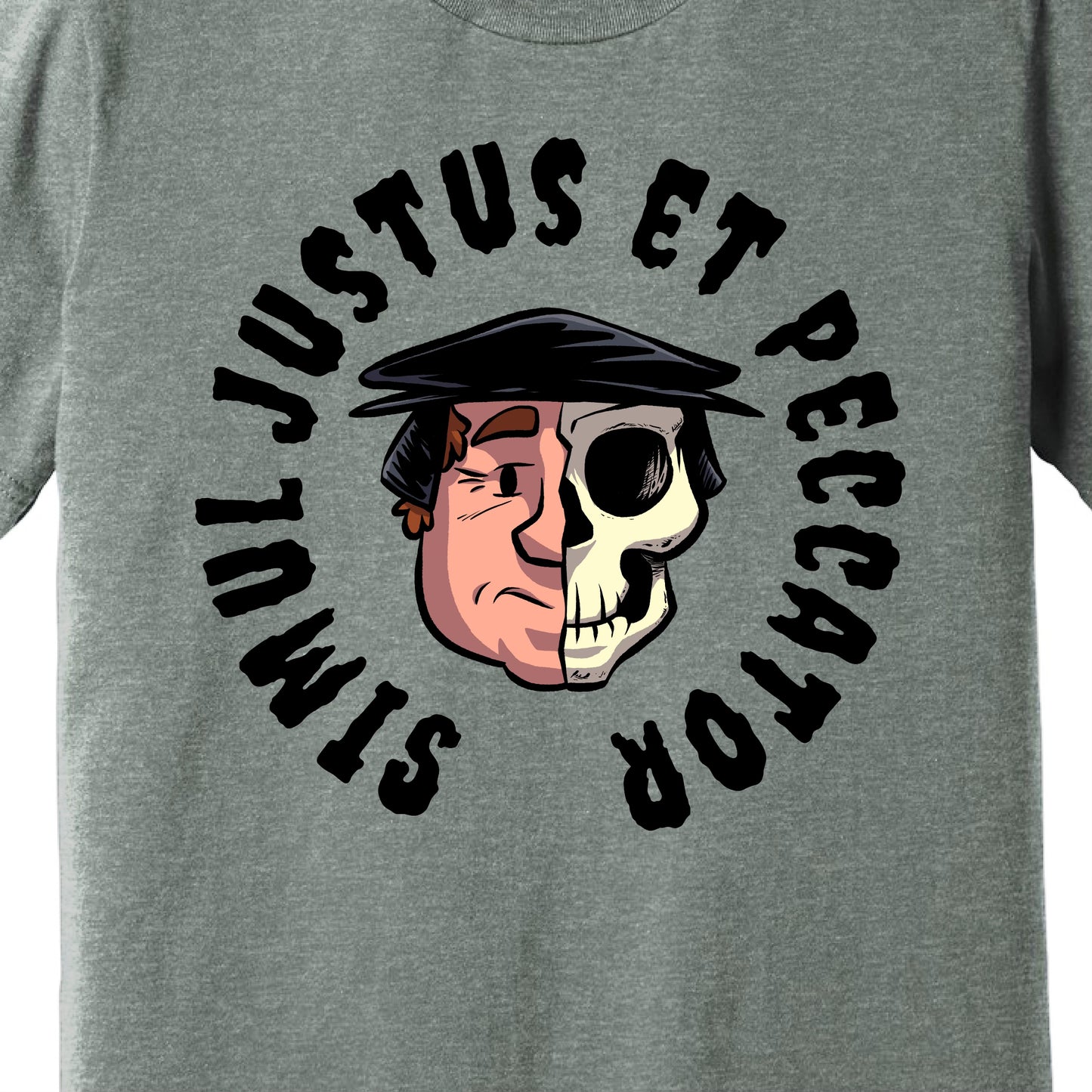 T-Shirt: Luther Simul Justus Et Peccator (Heather GRAY)