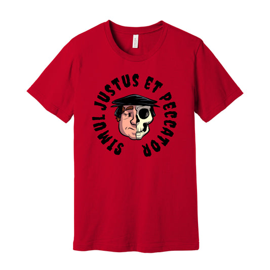 T-Shirt: Luther Simul Justus Et Peccator (Solid RED)