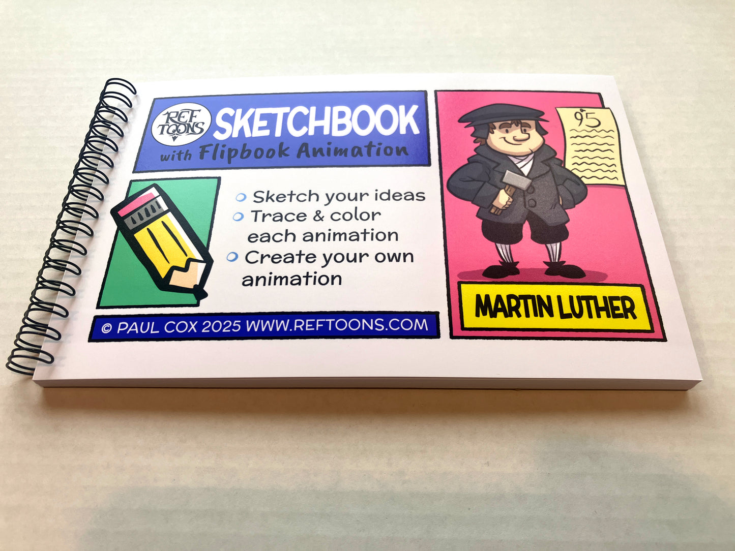 Sketchbook with Flipbook Animation - Martin Luther